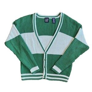 Vintage 90’s Gap Oversized Two Tone Knit Cardigan Sweater